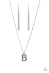 Paparazzi Accessories - Leave Your Initials - Silver - B - Necklace