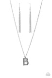 Paparazzi Accessories - Leave Your Initials - Silver - B - Necklace