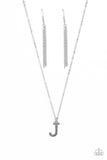 Paparazzi Accessories - Leave Your Initials - Silver - J - Necklace