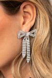 Paparazzi Accessories  - Just BOW With It - White Earring