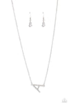 Paparazzi Accessories - INITIALLY Yours - A - White Necklace