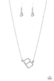 Paparazzi Accessories - INITIALLY Yours - B - White Necklace