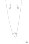 Paparazzi Accessories - INITIALLY Yours - J - White Necklace