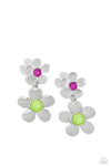 Fashionable Florals - Green Earring  - Paparazzi Accessories