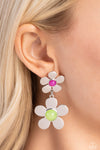 Fashionable Florals - Green Earring  - Paparazzi Accessories