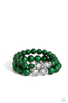 Shopaholic Showdown - Green Bracelet - Paparazzi Accessories