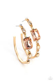 Elite Ensemble - Gold Hoop Earring  - Paparazzi Accessories