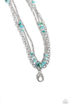 Seize the Stacks - Blue Lanyard Necklace  - Paparazzi Accessories