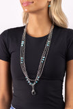 Seize the Stacks - Blue Lanyard Necklace  - Paparazzi Accessories