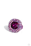 Glistening Grit - Pink Ring  - Paparazzi Accessories