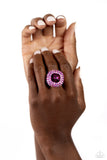 Glistening Grit - Pink Ring  - Paparazzi Accessories