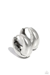 Boss BEVEL - Silver Small Hoop Earring - Paparazzi Accessories