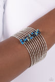 Shimmery Silhouette - Multi Blue Bracelet - Paparazzi Accessories