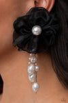 Dripping In Decadence - Black Flower Earring  - Paparazzi Accessories