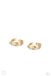 Stud Story - Gold Cuff Earring  - Paparazzi Accessories