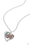 Loving Landmark - Multi Heart Necklace  - Paparazzi Accessories