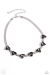 Strands of Sass - Silver Choker Necklace  - Paparazzi Accessories