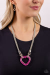 Lead with Your Heart - Pink Necklace  - Paparazzi Accessories