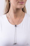 I Solemnly SQUARE - Silver Necklace  - Paparazzi Accessories