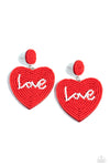 Sweet Seeds - Red Heart Earring - Paparazzi Accessories