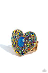 Bejeweled Beau - Blue Heart Ring  - Paparazzi Accessories