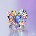 Bejeweled Beau - Blue Heart Ring  - Paparazzi Accessories