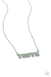 Truth Trinket - Blue Inspirational Necklace  - Paparazzi Accessories