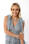 Gatsby Gallery Gifted Gabby - Blue Pearl Necklace & Bracelet Set  - Paparazzi Accessories