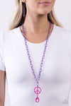 Tranquil Unity - Purple Lanyard Necklace - Paparazzi Accessories