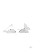 Butterfly Beholder - Silver Earring  - Paparazzi Accessories