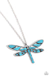 FLYING Low - Blue Butterfly 🦋 Necklace  - Paparazzi Accessories