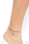 Pampered Peacemaker - White Anklet Bracelet  - Paparazzi Accessories