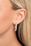 Glowing Praise - Gold Hoop Earring  - Paparazzi Accessories