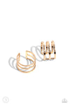 Metro Mashup - Gold Ear Cuff Earring  - Paparazzi Accessories