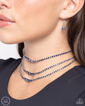 Dynamite Debut - Blue Choker  - Paparazzi Accessories