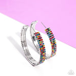 Stacked Symmetry - Multi Hoop Earring  - Paparazzi Accessories