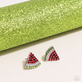 Watermelon Slice - Red Earring  - Paparazzi Accessories