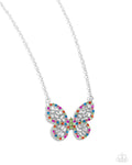 Aerial Academy - Green Butterfly Necklace  - Paparazzi Accessories