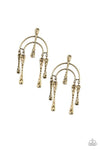 Artifacts of Life - Brass Earring - Paparazzi Accessories