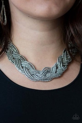 Paparazzi Brazilian Brilliance - Silver Seed beads - Necklace