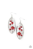 Paparazzi Rock Candy Bubbly - Red Earrings
