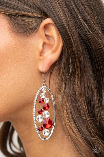 Red earrings paparazzi top
