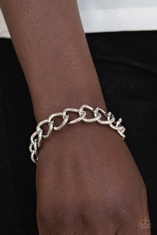 Paparazzi Accessories - Chainge of Scene Silver Bracelet