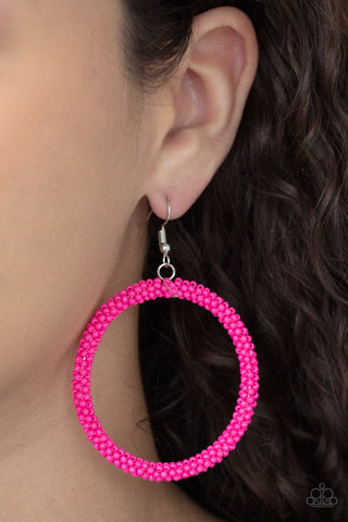 Paparazzi Accessories  - Beauty and the BEACH  - Pink Earring