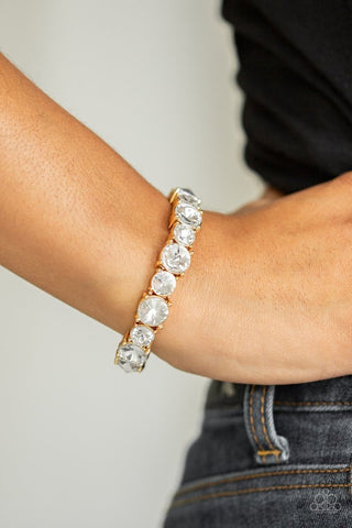 Paparazzi Accessories - Born to BEDAZZLE - Gold Bracelet