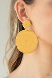 Paparazzi Accessories  - Circulate The Room - Yellow Earring