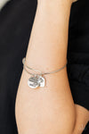 Come What May and Love It - White Bracelet - Paparazzi Accessories