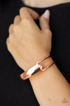 Paparazzi Accessories  - Couture-Clutcher - Copper Bracelet