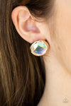 Paparazzi Accessories  - Double-Take Twinkle - Gold Iridescent Earring