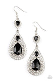 Paparazzi Accessories  - Posh Pageantry  - Black Earring  - Life of the Party